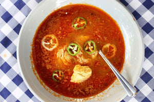 Fish soup made from freshwater fish 